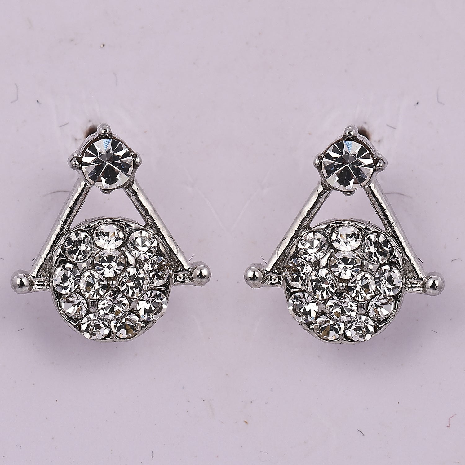 Sukkhi Attractive Rhodium Silver Studs Earring for Women