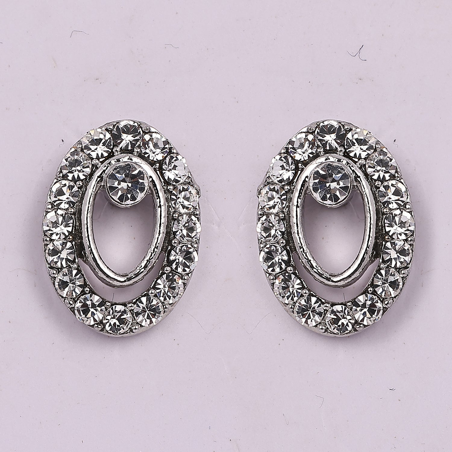 Sukkhi Fashion Rhodium Silver Studs Earring for Women