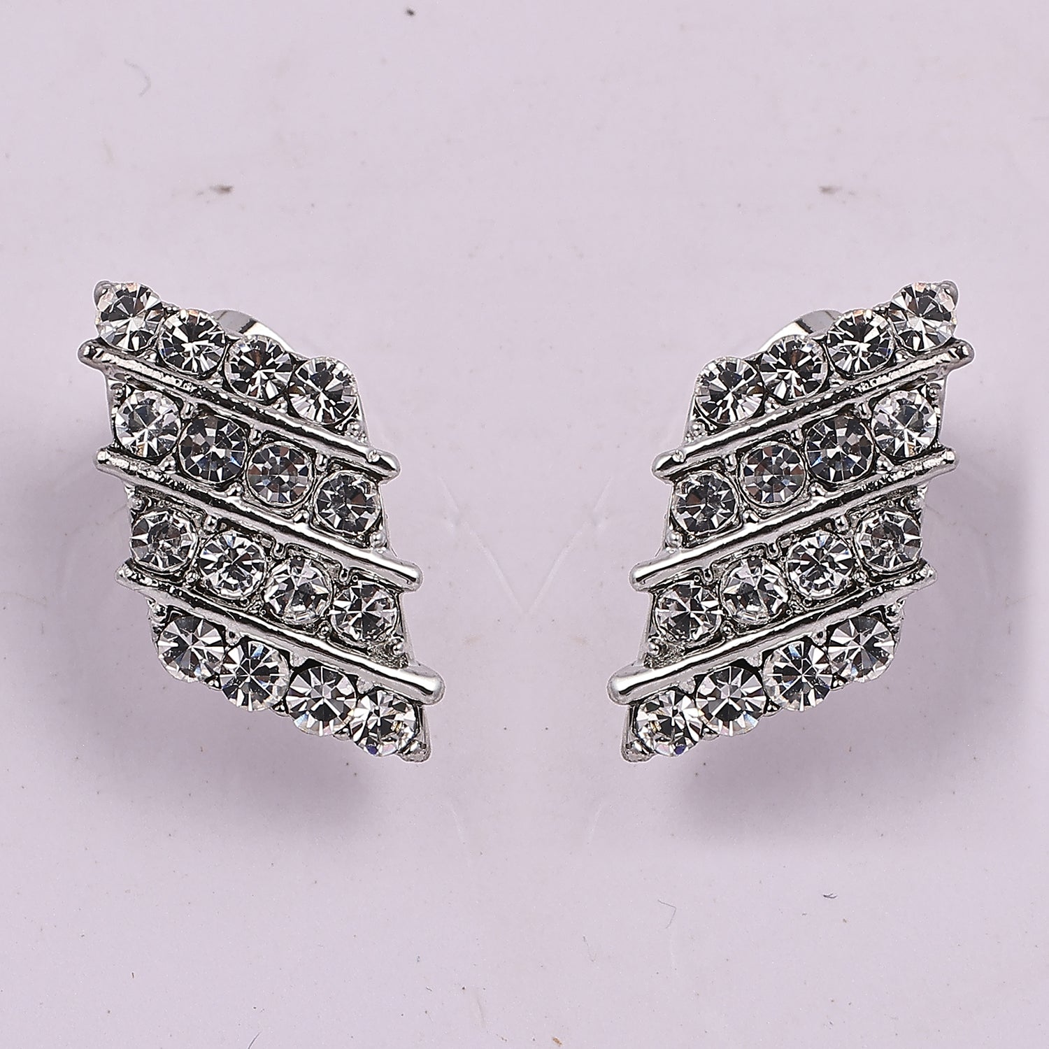 Sukkhi Lavish Rhodium Silver Studs Earring for Women