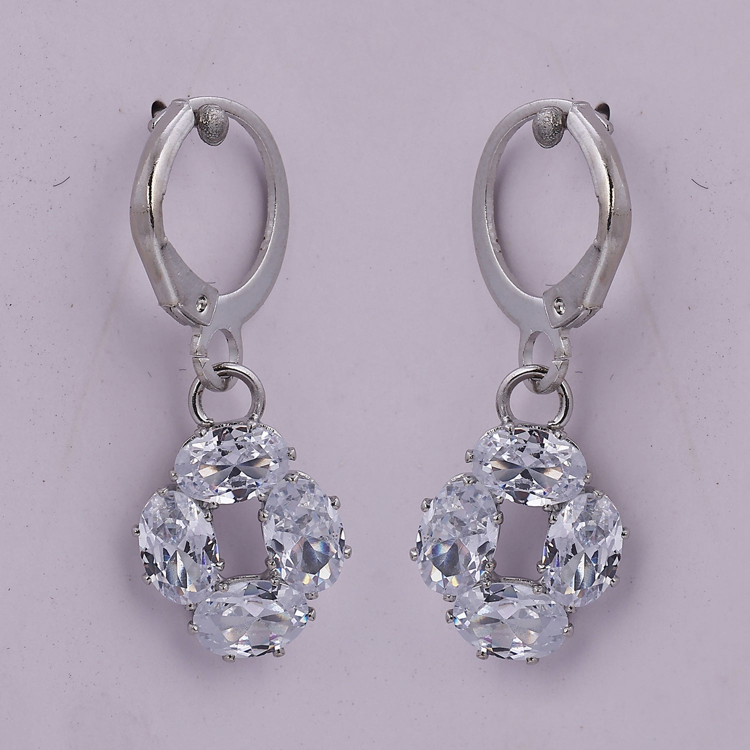 Sukkhi Stylish Rhodium Silver Dangler Earring for Women