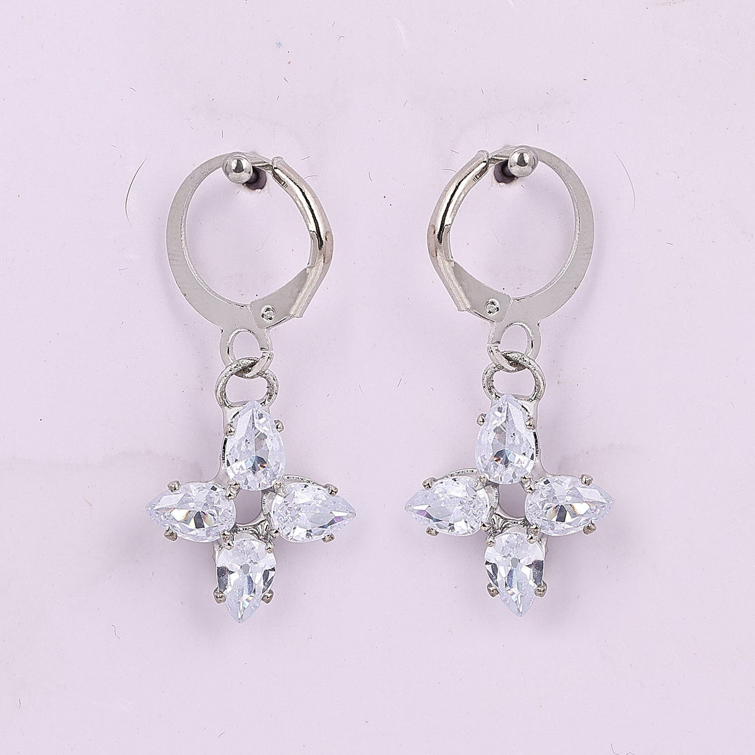 Sukkhi Pretty Rhodium Silver Dangler Earring for Women