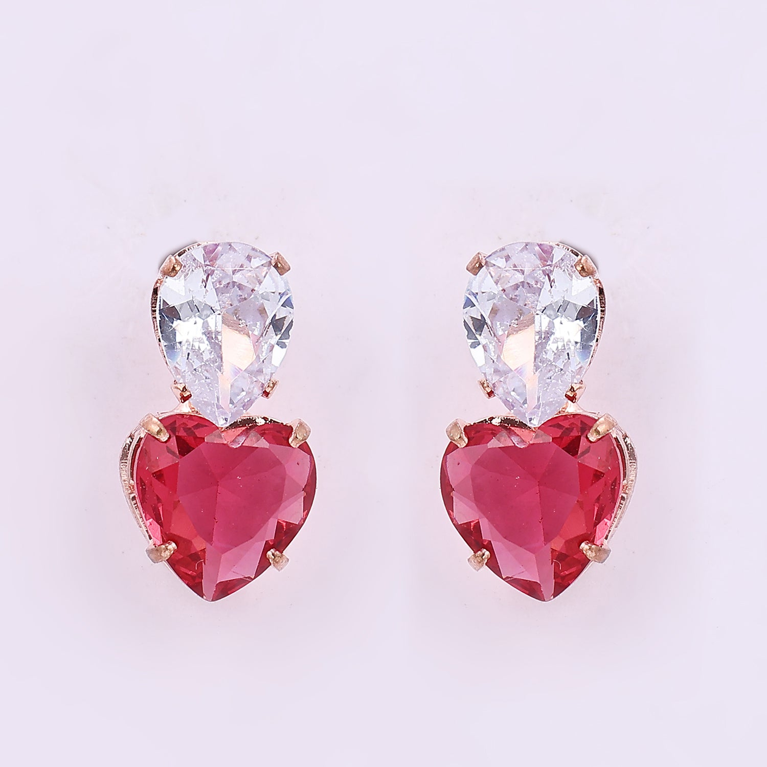 Sukkhi Beautiful Gold Plated Heart Earring for Women