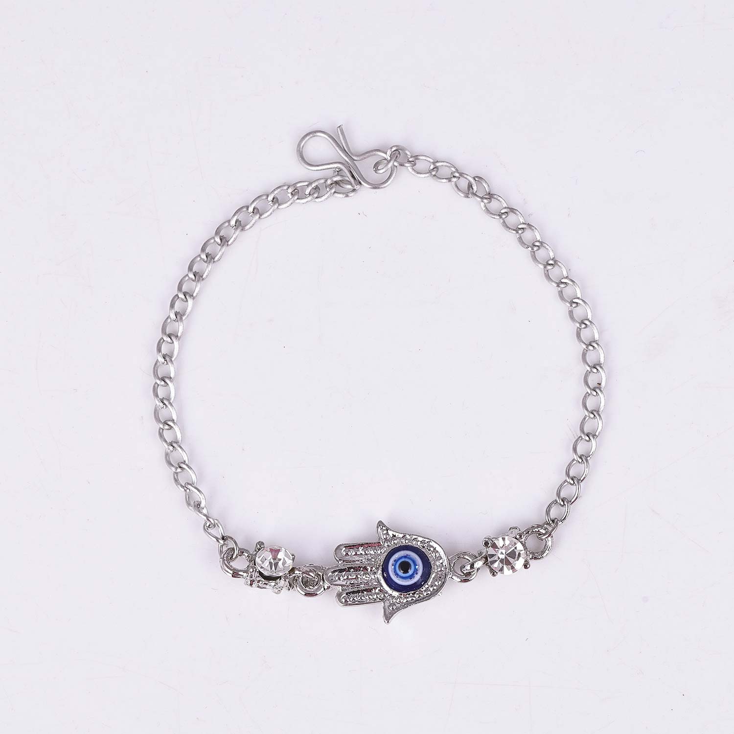 Trendy designer Silver Plated Evil Eye Hamsa Bracelet Jewellery