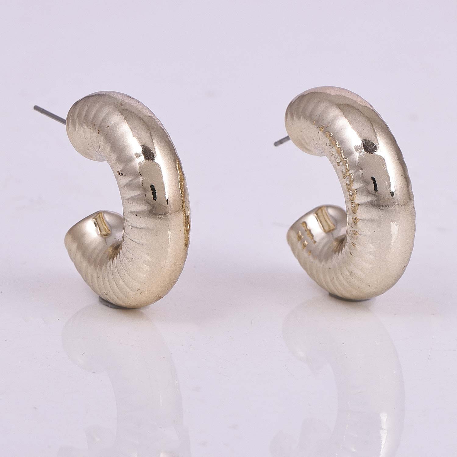 Smashing Gold Plated Half Hoop Earring Jewellery for Women