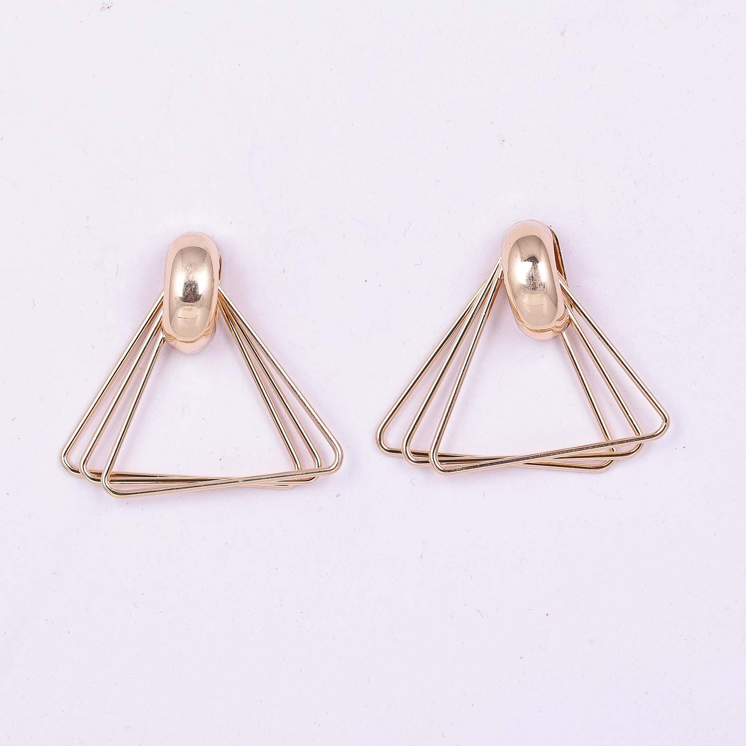 Glossy Rose Gold Plated Hoop Earring Jewellery for Women