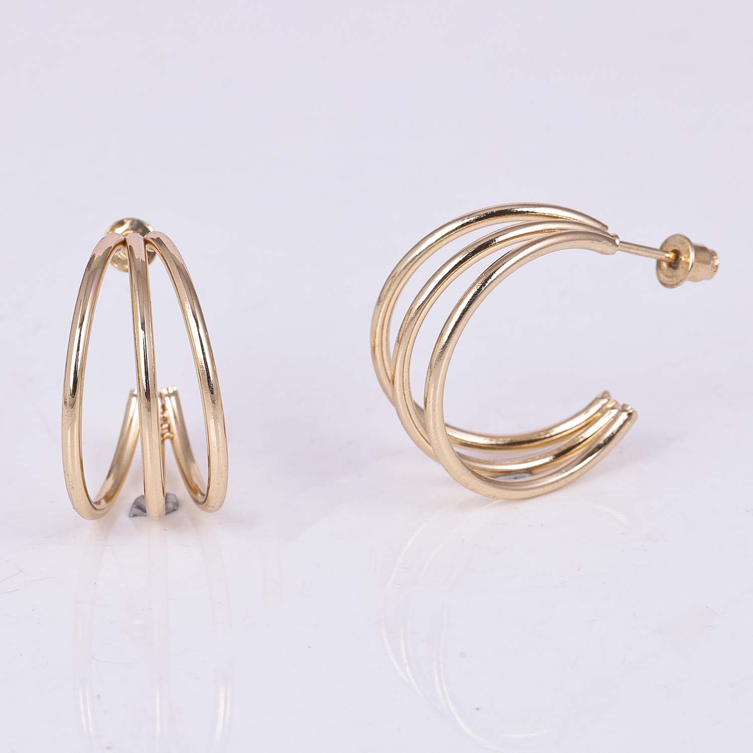 Splendid Gold Plated Half Hoop Earring Jewellery for Women