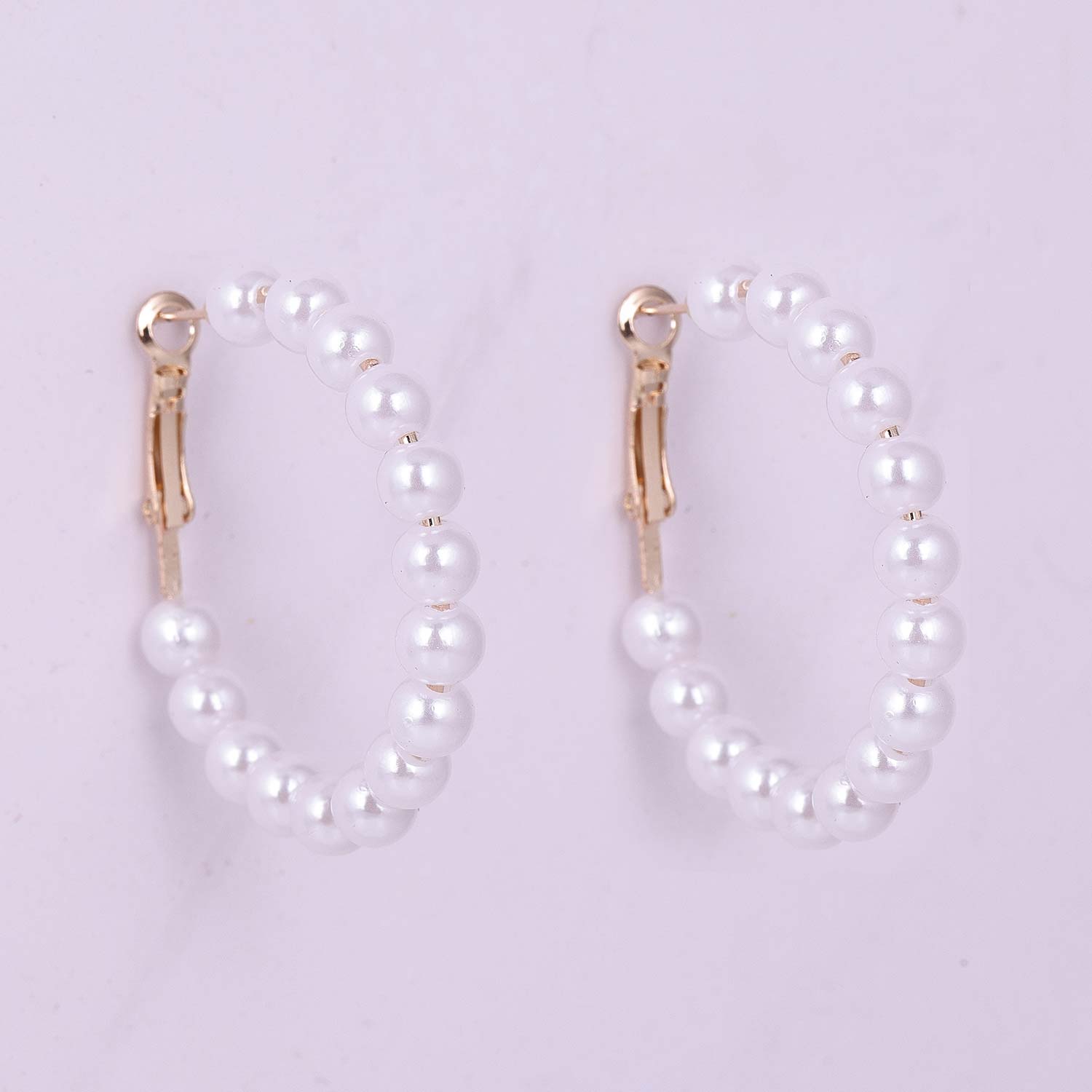Desert-Inspired White Hoop Earring Jewellery for Women