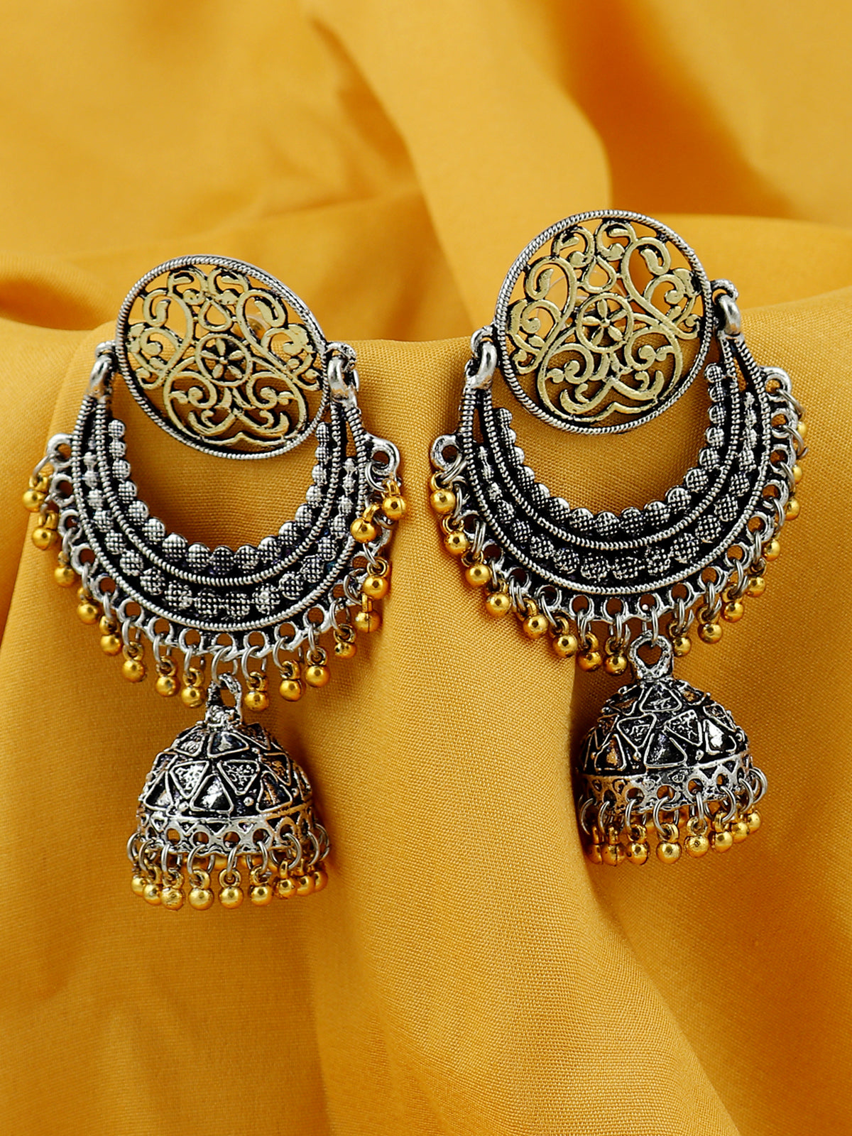 Sukkhi Charming Oxidised Chandelier Earring for Women SKR56764