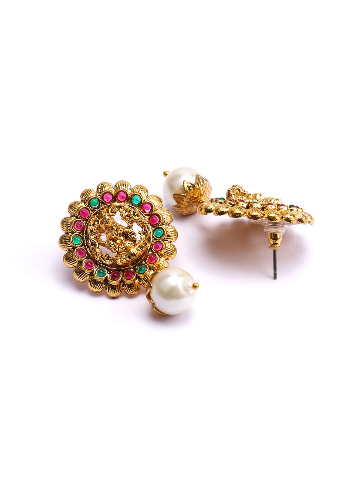 Sukkhi Sober Gold Plated Goddess Laxmi Earring for Women SKR56796