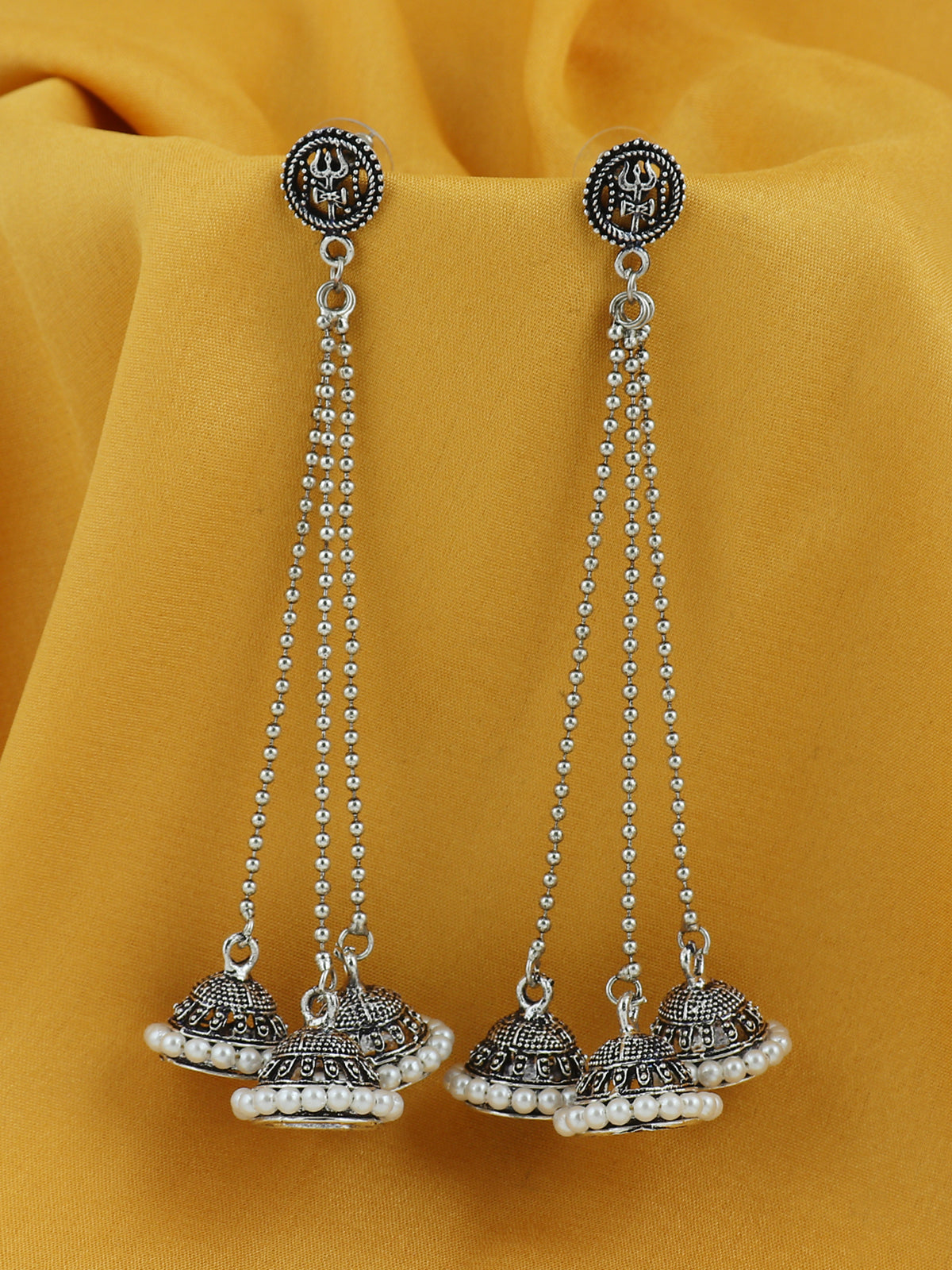 Sukkhi Ethnic Oxidised Pearl Jhumki Earring For Women SKR56813