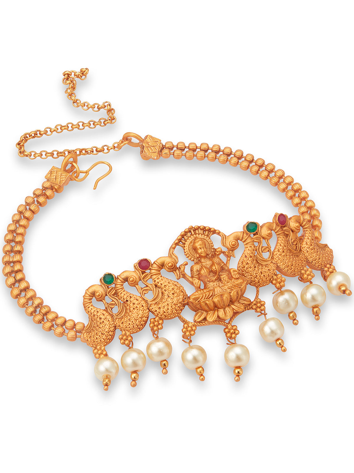 Sukkhi Gorgeous Pearl Gold Plated Goddess Laxmi Bajuband for Women SKR61665