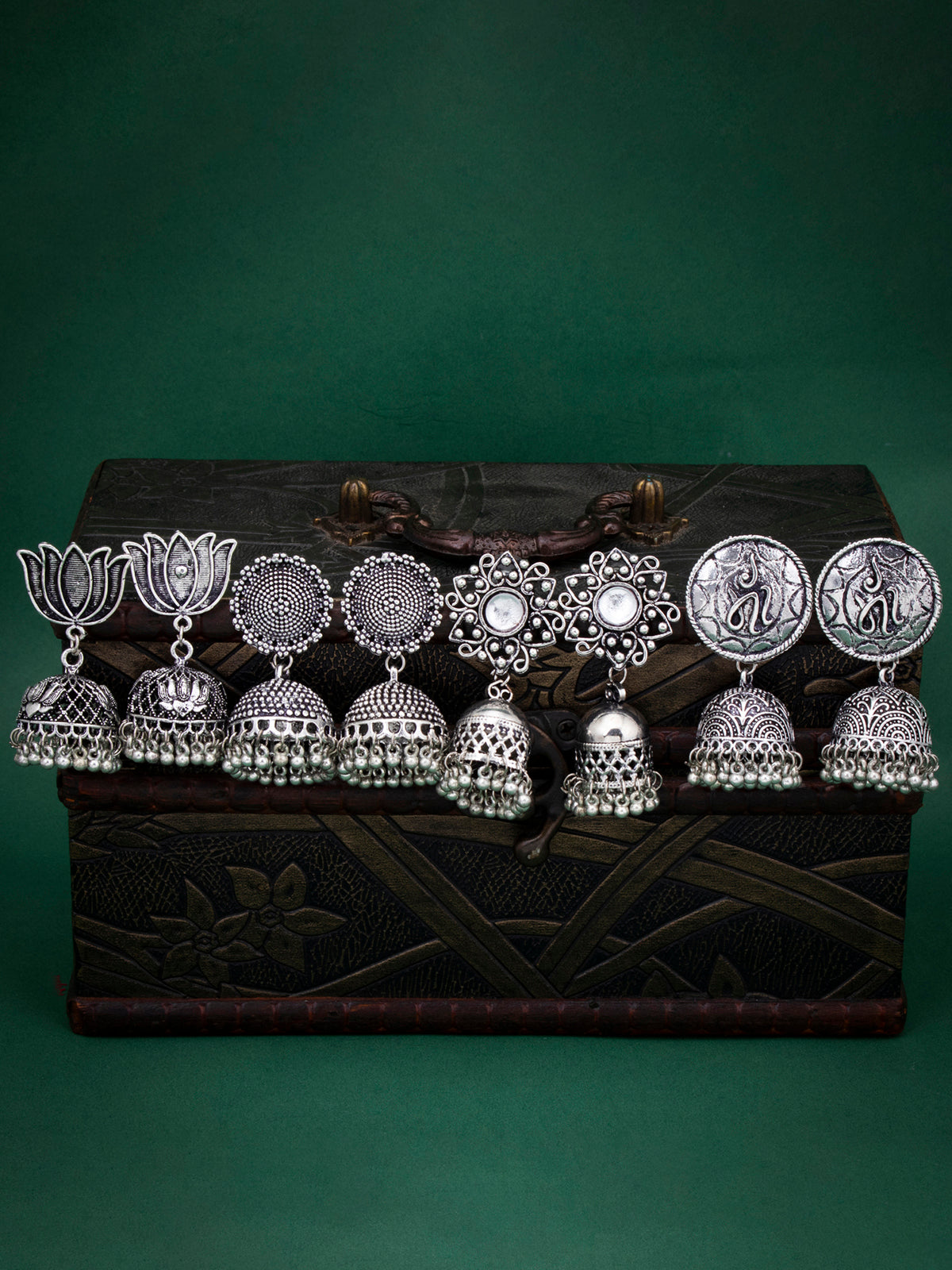 Sukkhi Elegant Pair of 4 Oxidised Earring Combo for Women (SKR73274) SKR73274