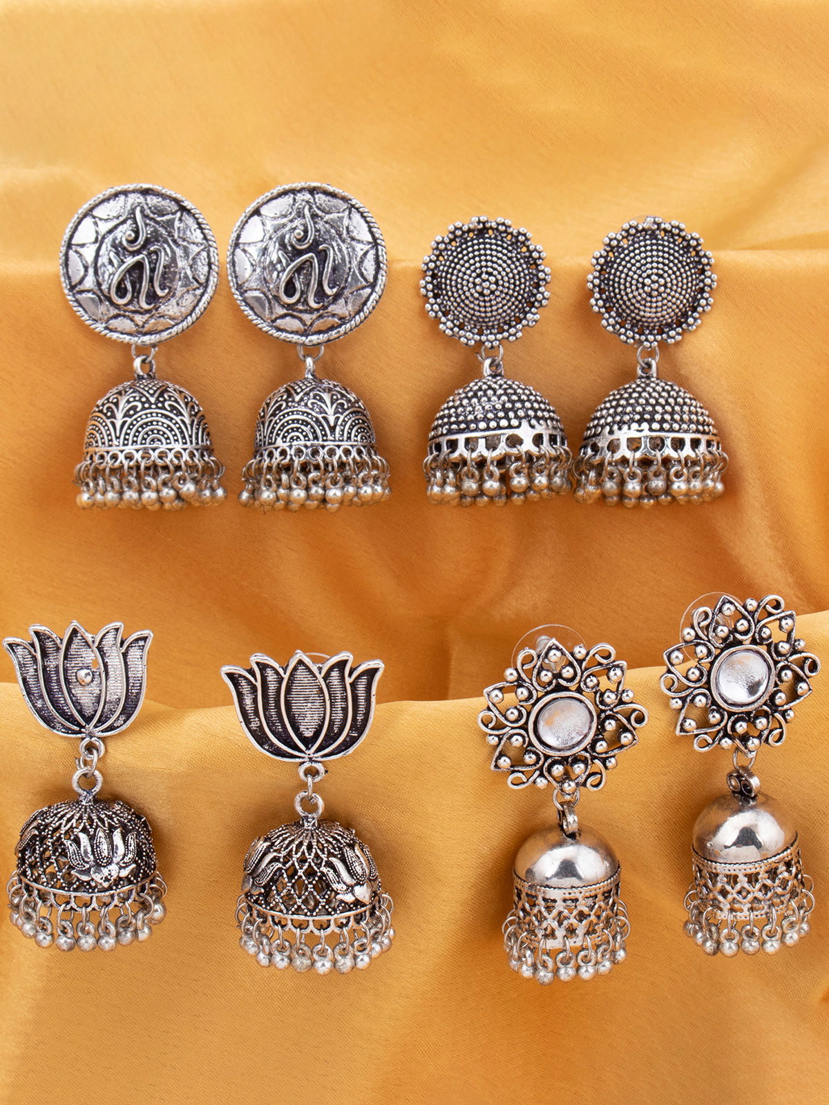 Sukkhi Elegant Pair of 4 Oxidised Earring Combo for Women (SKR73274) SKR73274