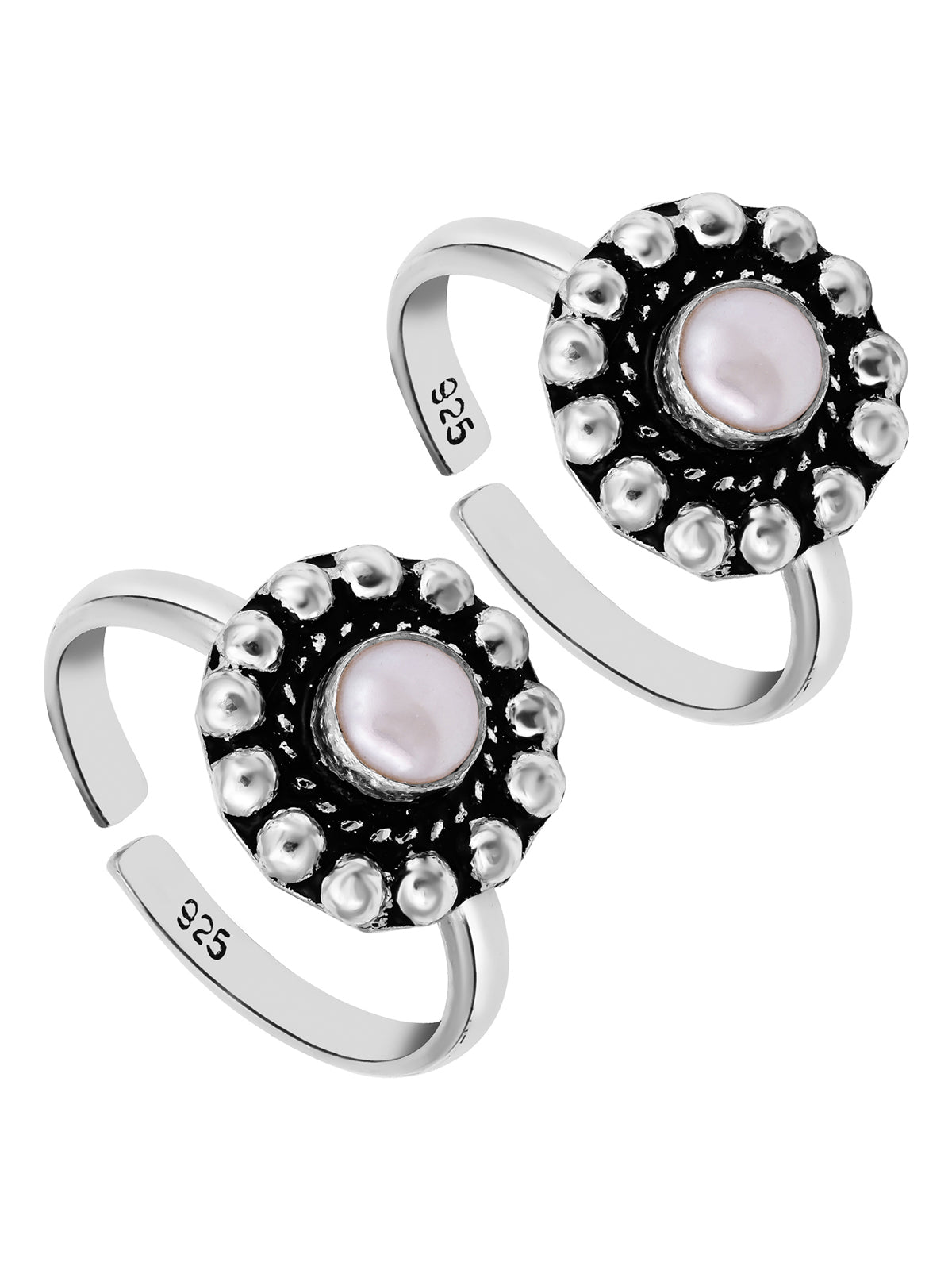 Pissara by Sukkhi Glimmery 925 Sterling Silver Toe Rings For Women And Girls|with Authenticity Certificate, 925 Stamp & 6 Months Warranty TR104675