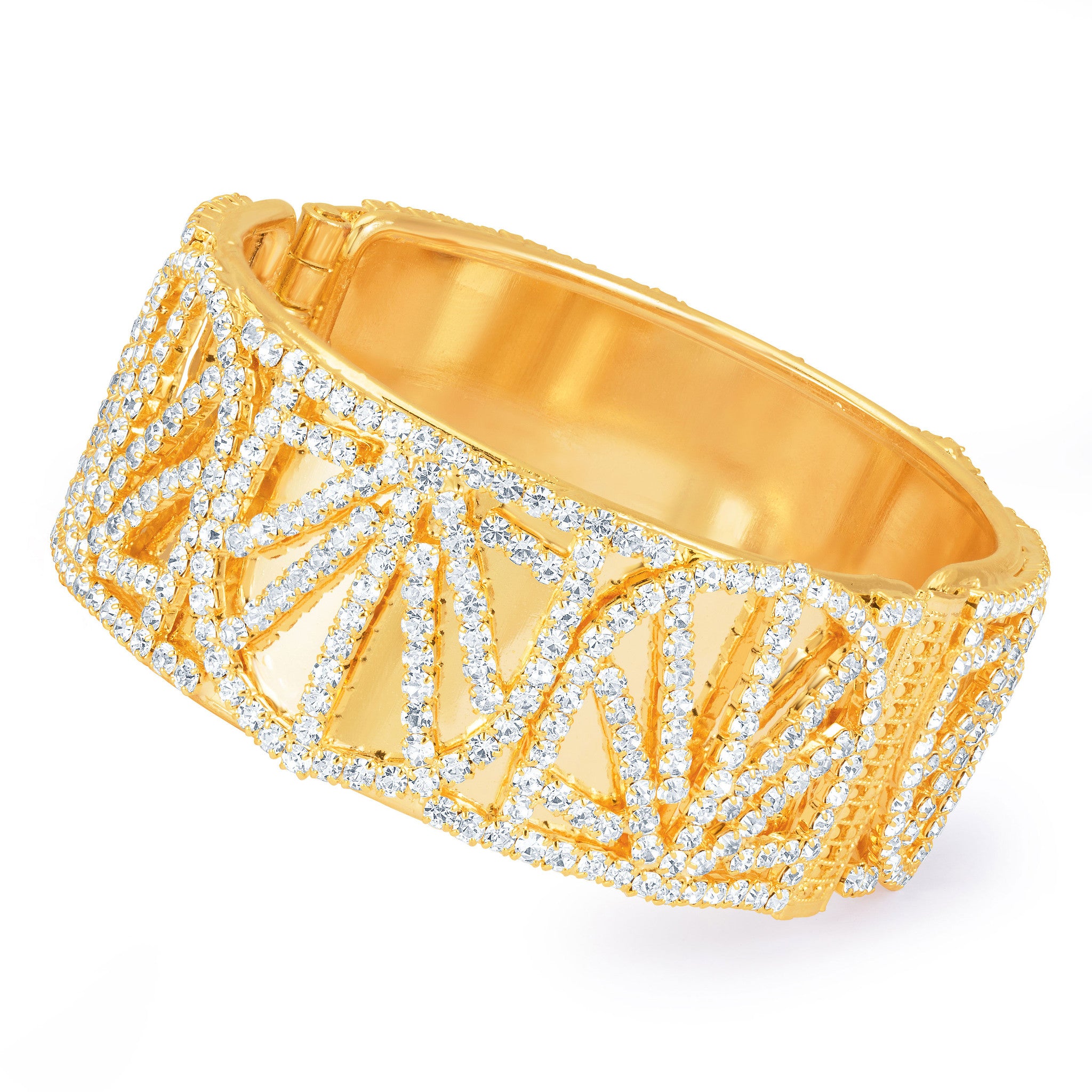 Sukkhi Gorgeous Gold Plated Mirror Polish AD Kada for Women-1