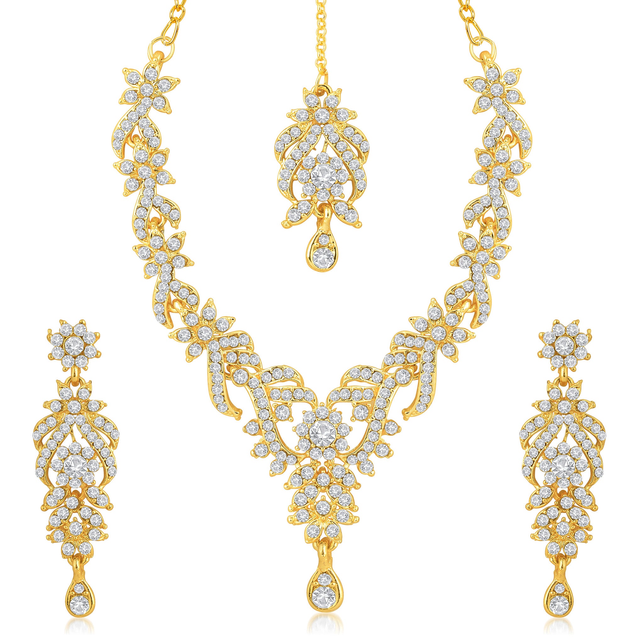 Sukkhi Pleasing 3 Pieces Necklace Set Combo-2