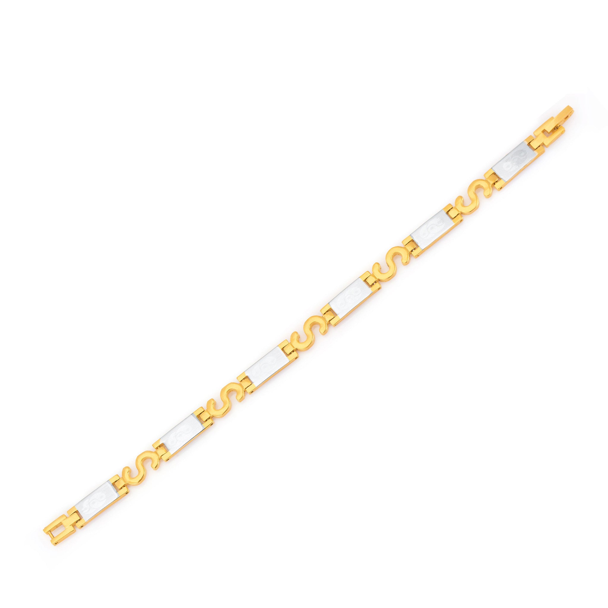Sukkhi Exquitely Gold and Rhodium Plated Bracelet For Men-1