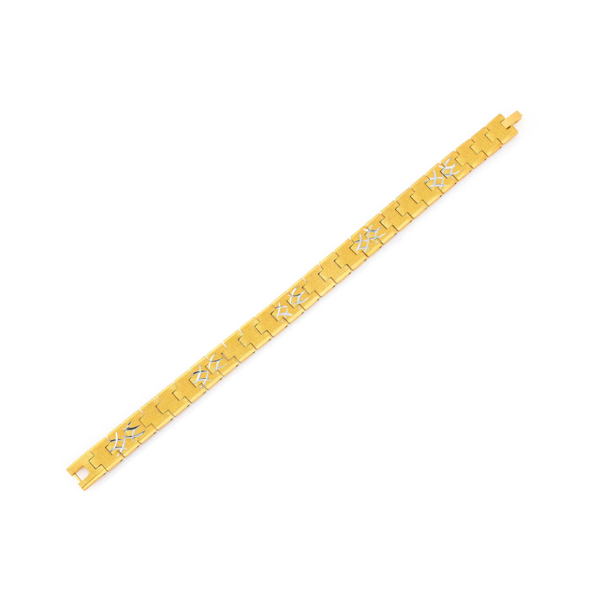Sukkhi Classic Gold and Rhodium Plated Bracelet For Men-1