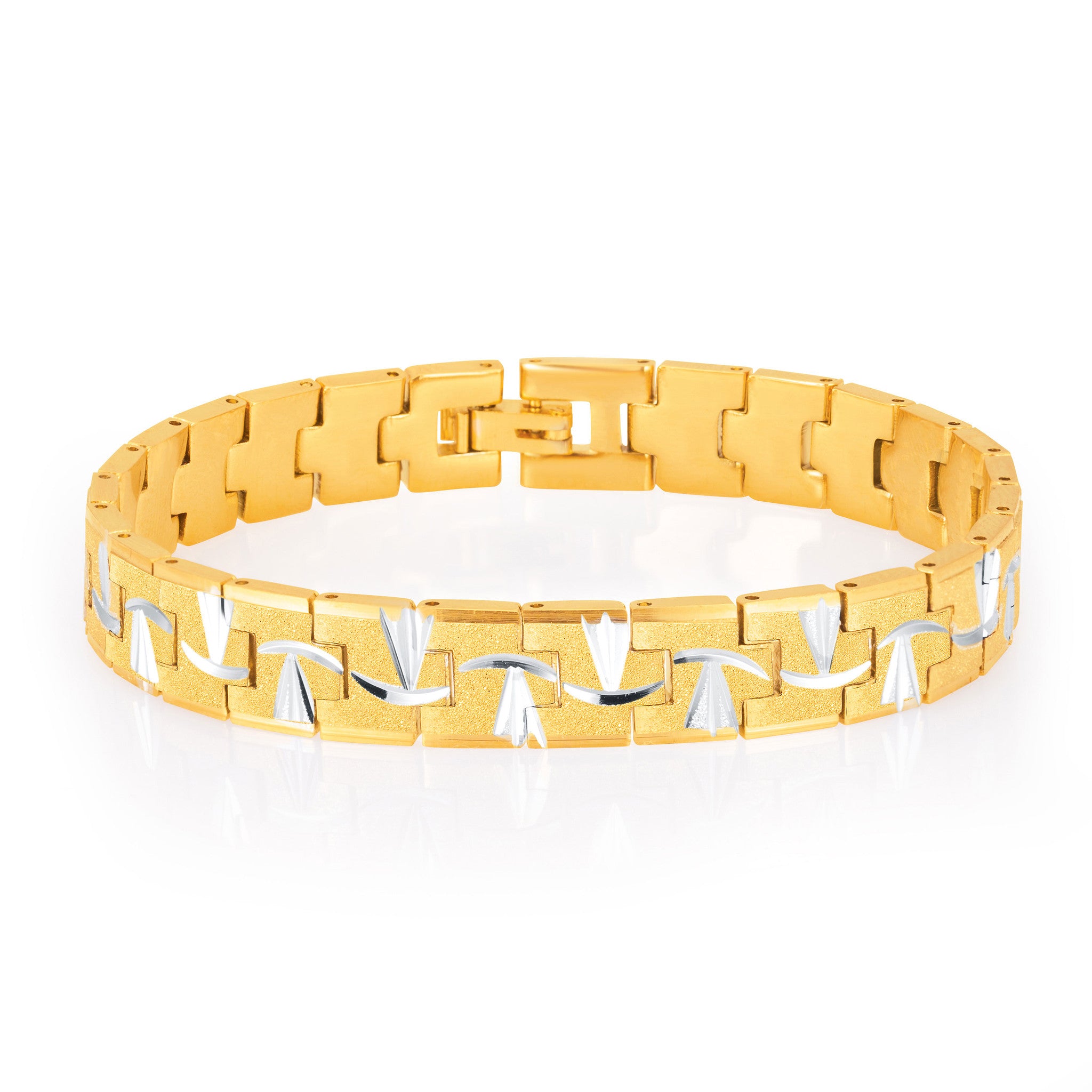 Sukkhi Elegant Gold and Rhodium Plated Bracelet For Men