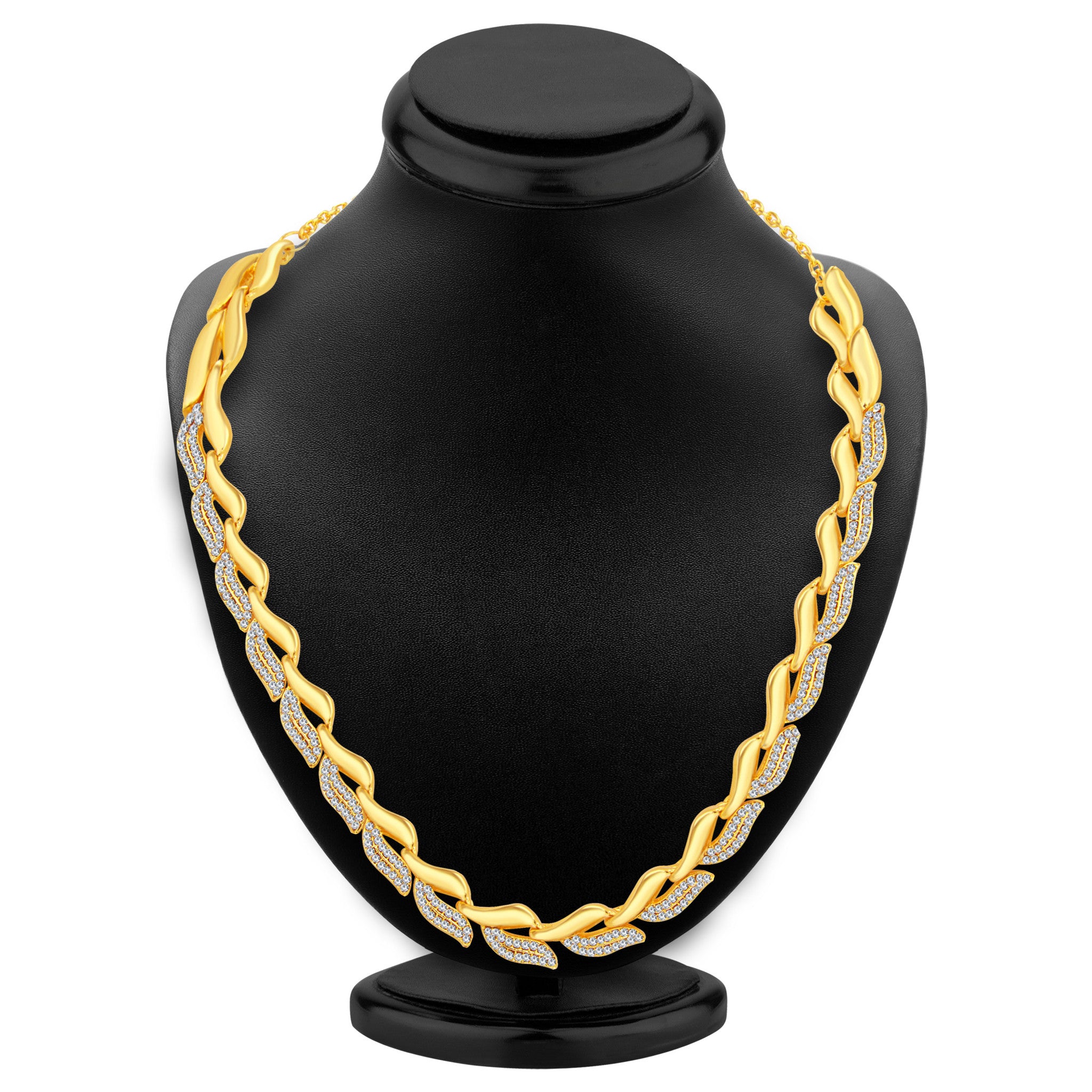 Sukkhi Graceful Gold Plated AD Necklace Set For Women-2