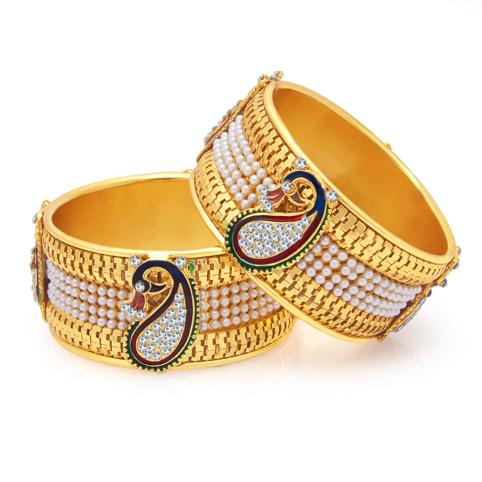 Sukkhi Stylish Peacock Gold Plated Bangle For Women-1