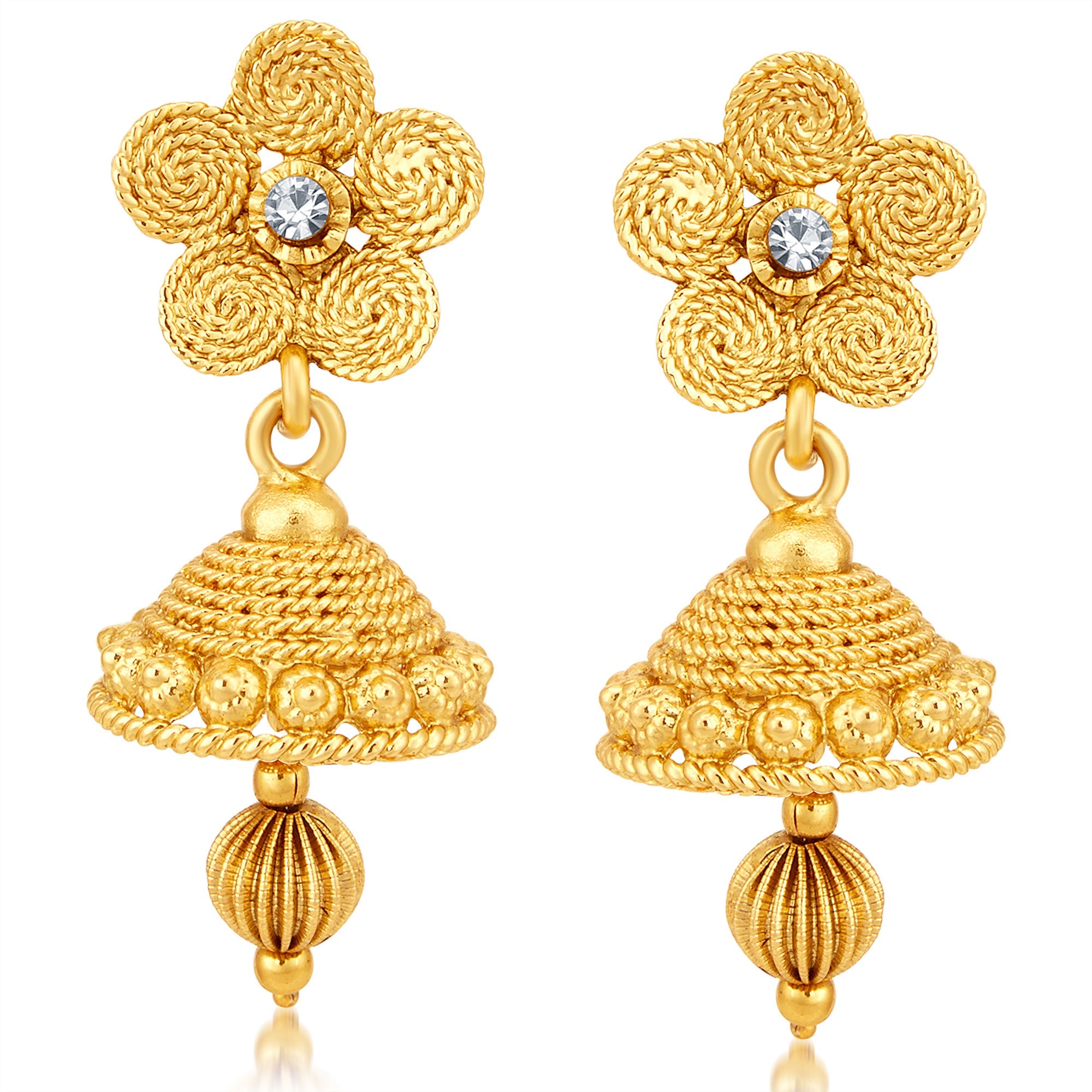 Sukkhi Marvellous Jalebi 4 String Gold Plated Necklace Set For Women-3