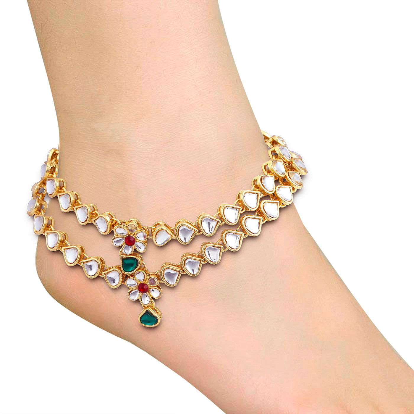 Trushi Ritzy Gold Plated Anklet for women