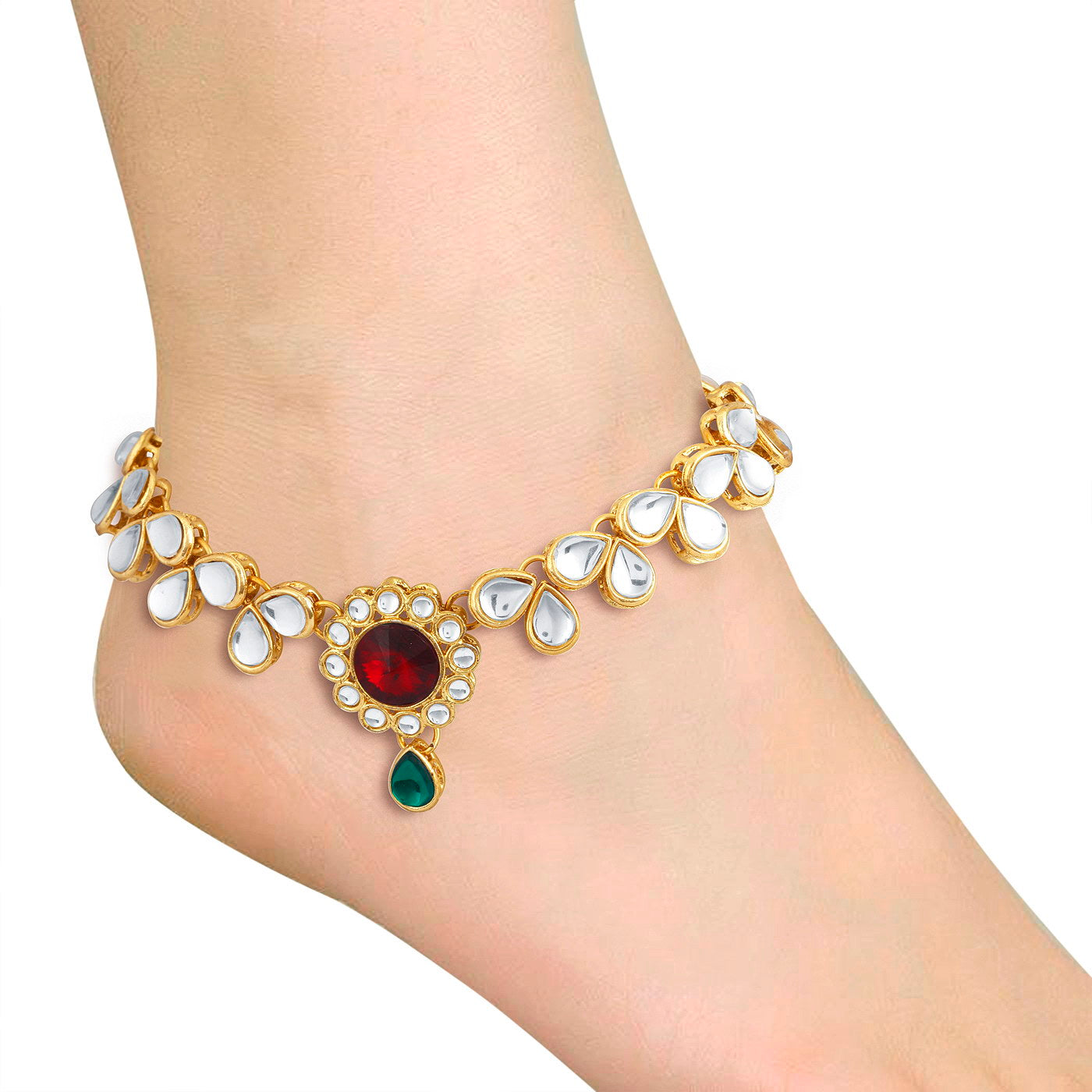 Trushi Trendy Gold Plated Anklet for women