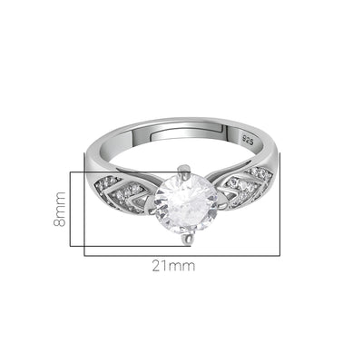 Pissara by Sukkhi Fashionable 925 Sterling Silver Cubic Zirconia Finger Ring For Women And Girls|with Authenticity Certificate, 925 Stamp & 6 Months Warranty