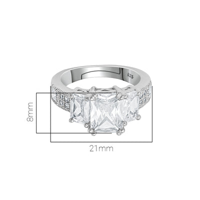 Pissara by Sukkhi Spectacular 925 Sterling Silver Cubic Zirconia Finger Ring For Women And Girls|with Authenticity Certificate, 925 Stamp & 6 Months Warranty