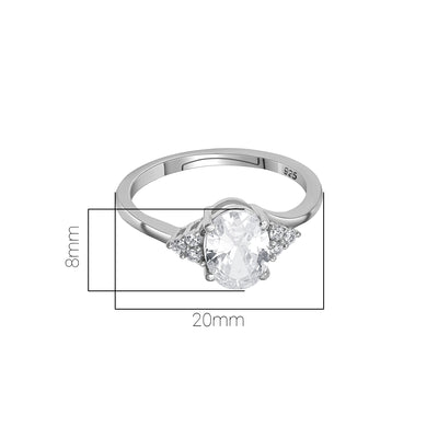 Pissara by Sukkhi Beautiful 925 Sterling Silver Cubic Zirconia Finger Ring For Women And Girls|with Authenticity Certificate, 925 Stamp & 6 Months Warranty