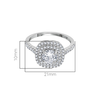 Pissara by Sukkhi Glitzy 925 Sterling Silver Cubic Zirconia Finger Ring For Women And Girls|with Authenticity Certificate, 925 Stamp & 6 Months Warranty