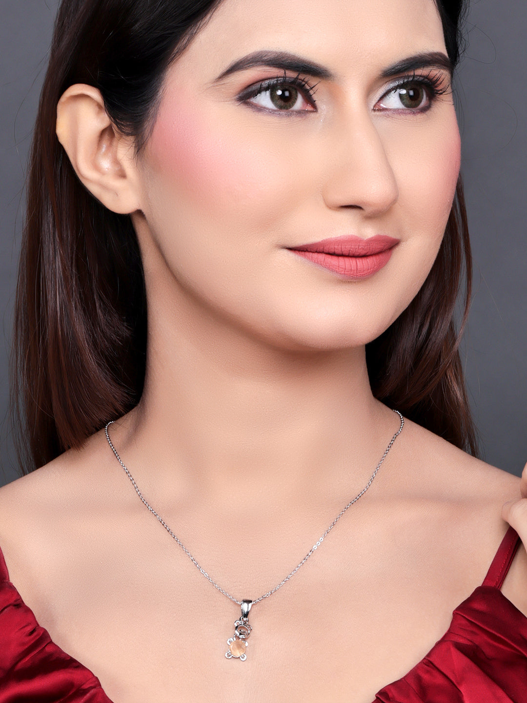 Pissara by Sukkhi Splendid 925 Sterling Silver Pendant With Chain For Women And Girls|with Authenticity Certificate, 925 Stamp & 6 Months Warranty