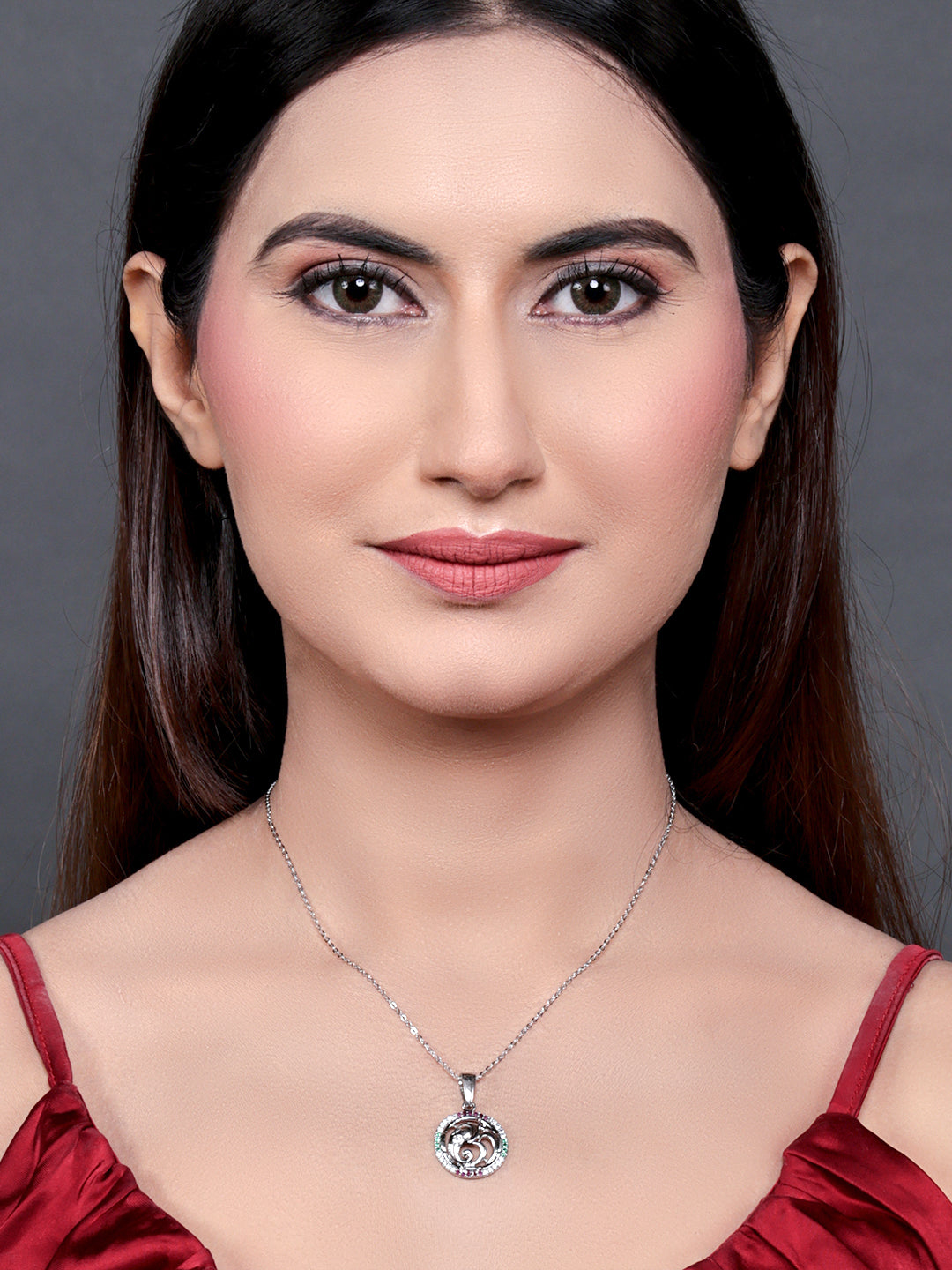 Pissara by Sukkhi Incrediable 925 Sterling Silver Cubic Zirconia Pendant With Chain For Women And Girls|with Authenticity Certificate, 925 Stamp & 6 Months Warranty