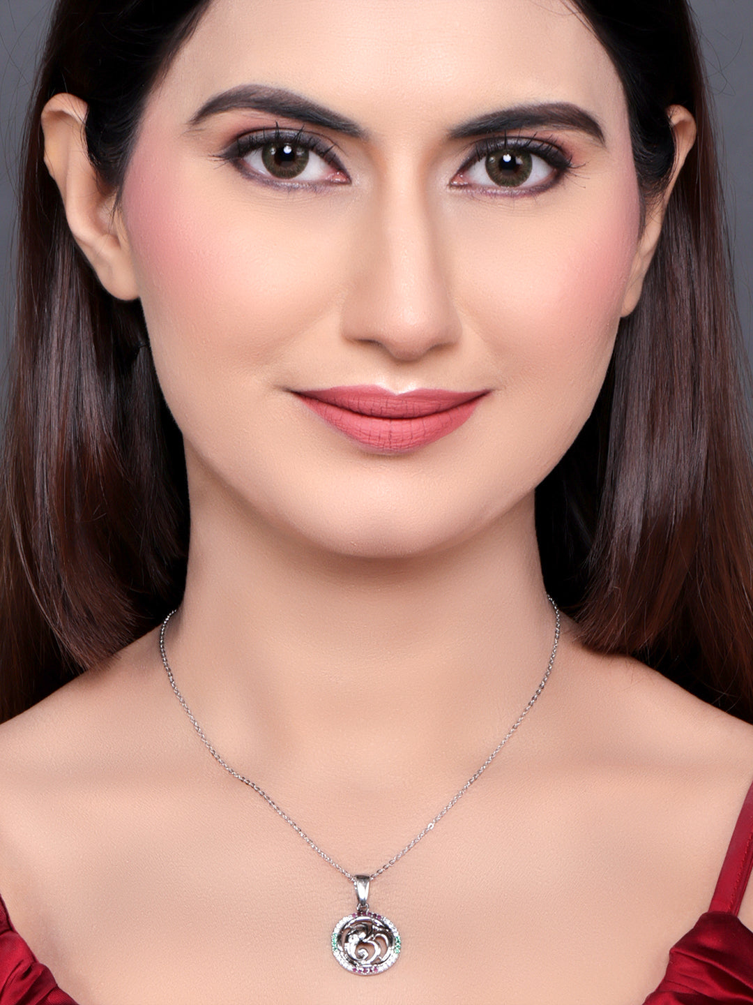 Pissara by Sukkhi Incrediable 925 Sterling Silver Cubic Zirconia Pendant With Chain For Women And Girls|with Authenticity Certificate, 925 Stamp & 6 Months Warranty