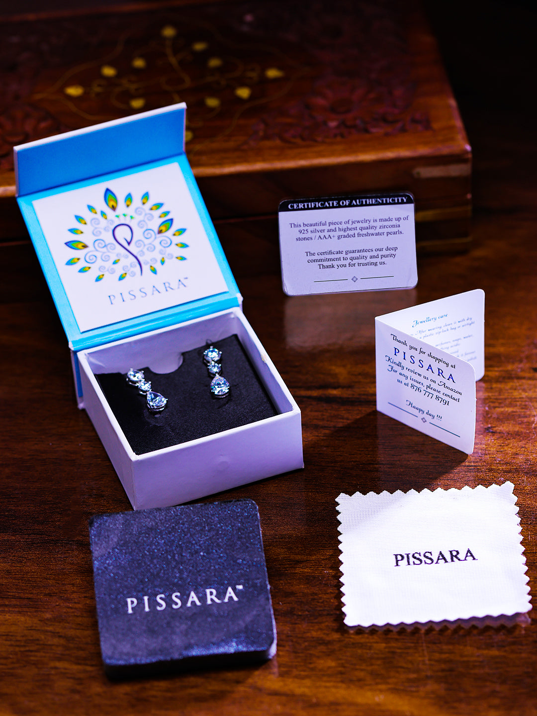 Pissara by Sukkhi Sparkling 925 Sterling Silver Cubic Zirconia Pendant With Chain For Women And Girls|with Authenticity Certificate, 925 Stamp & 6 Months Warranty