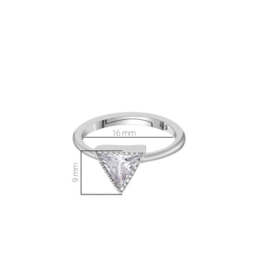 Pissara by Sukkhi Glimmery 925 Sterling Silver Cubic Zirconia Finger Ring For Women And Girls|with Authenticity Certificate, 925 Stamp & 6 Months Warranty
