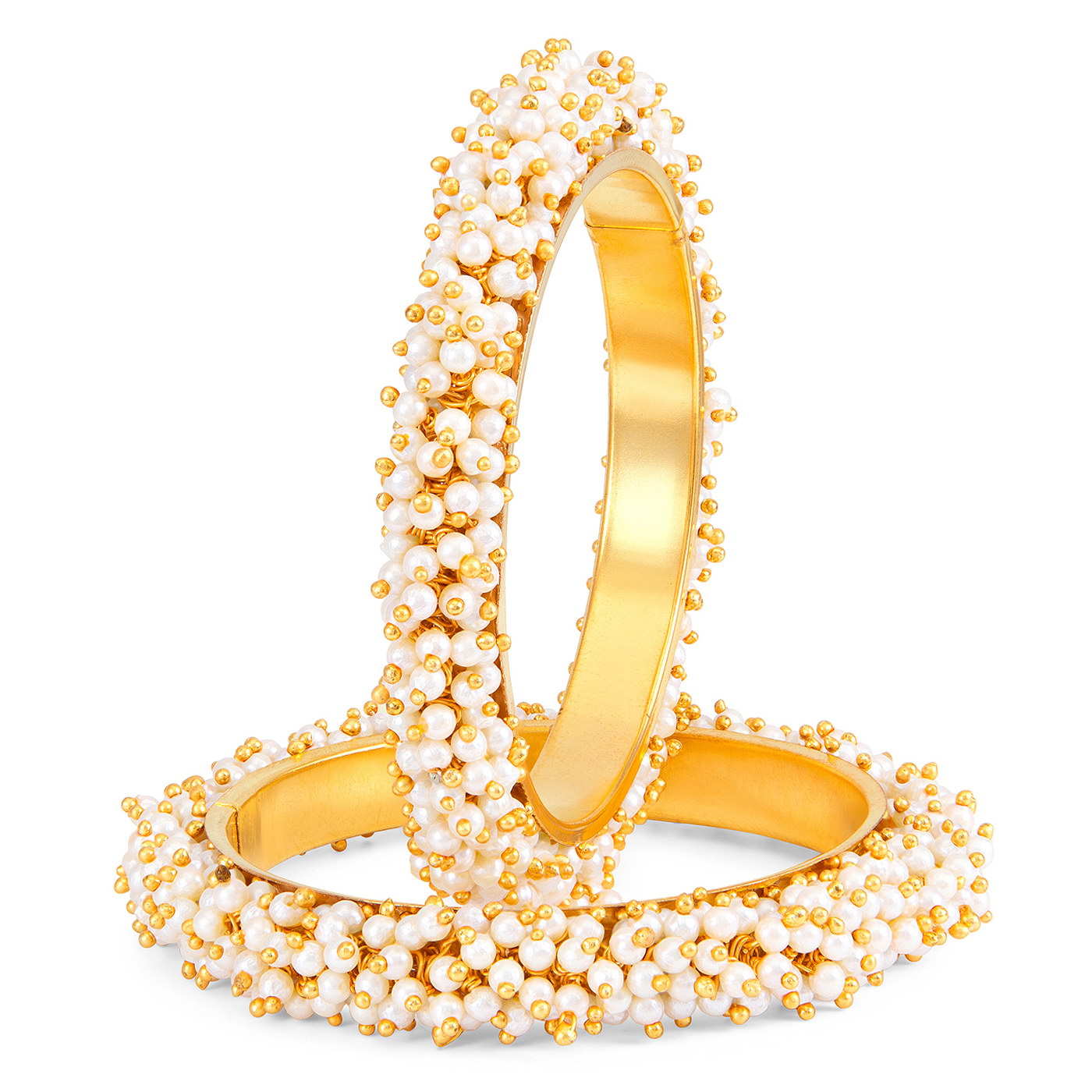 Sukkhi Ravishing Gold Plated Pear Bangle Set for Women