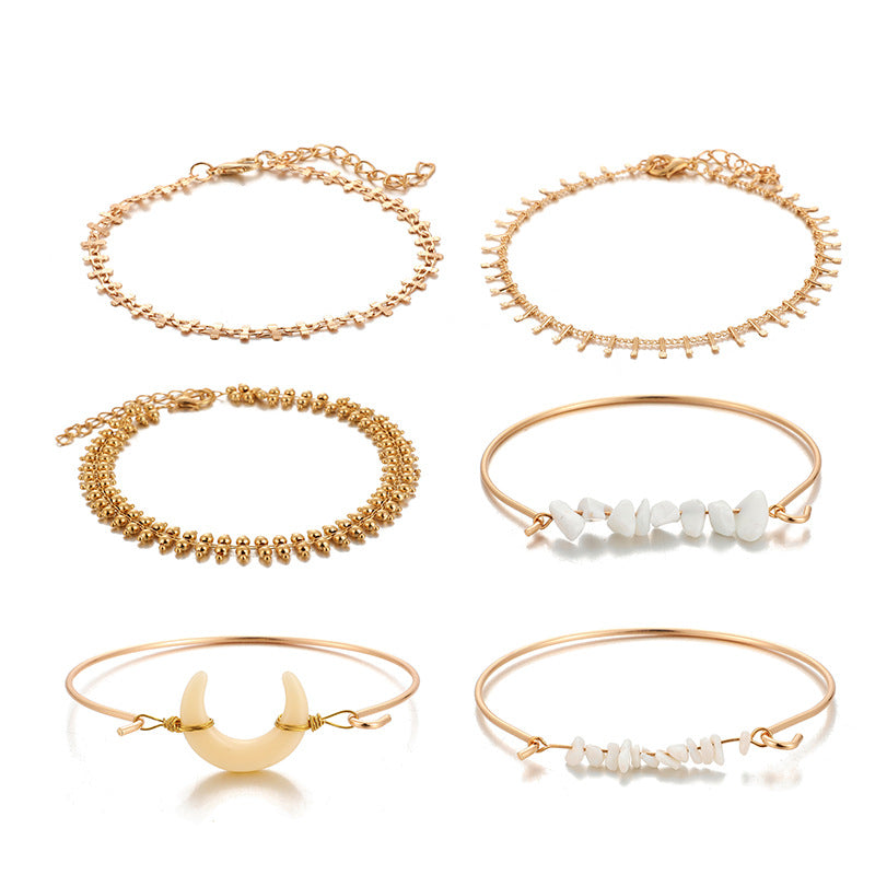 Scintillare by Sukkhi Modish Gold Plated Multi Layered Bracelet for Women