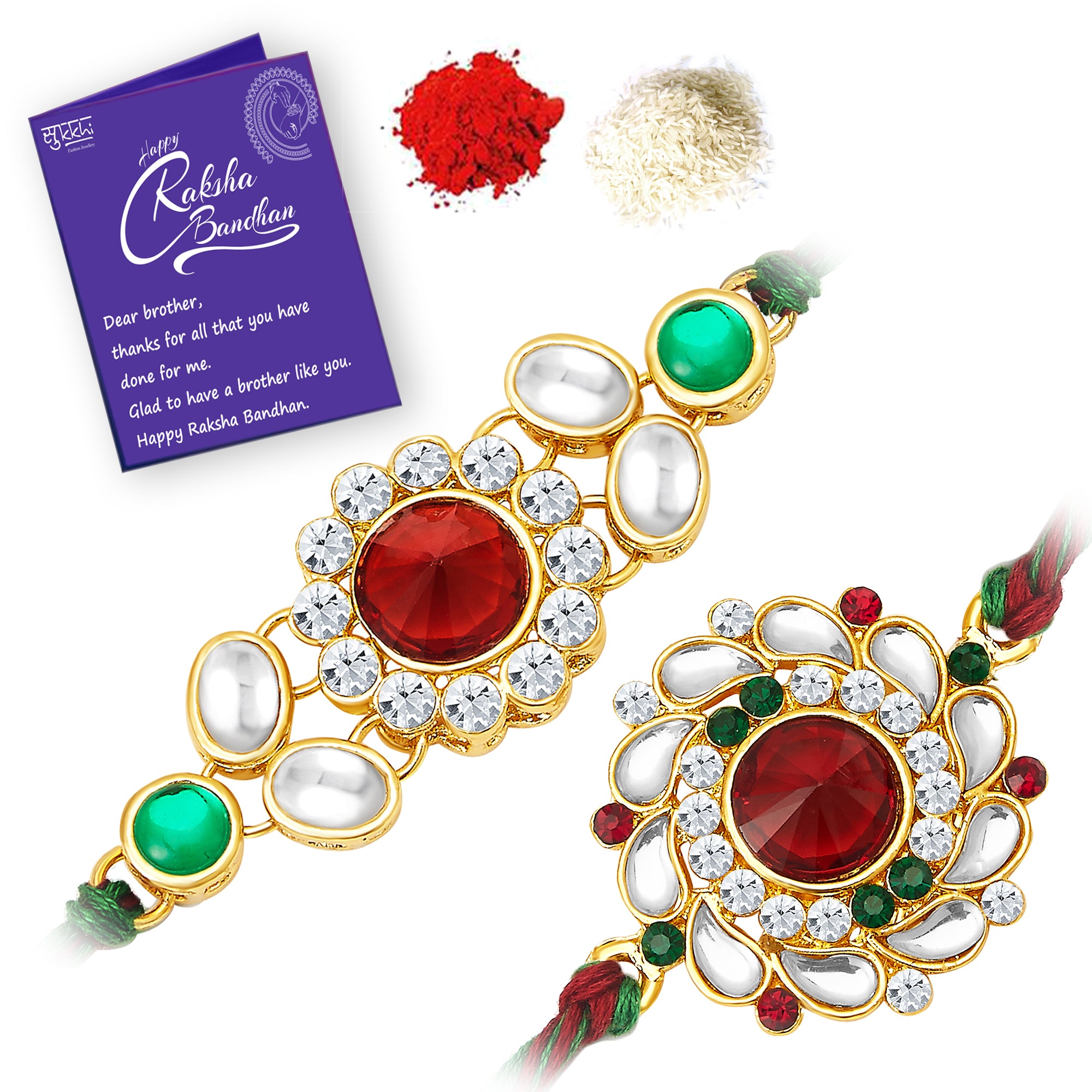 Sukkhi Gold Plated Rakhi combo for men