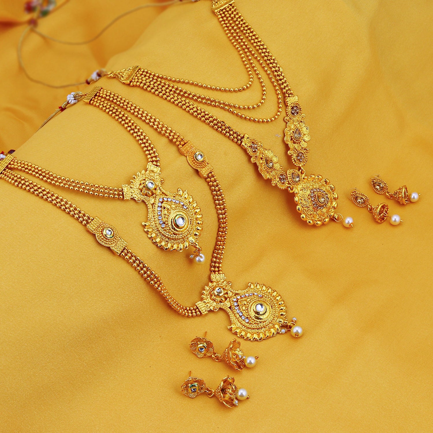 Sukkhi Traditional Gold Plated Long Haram Necklace Set For Women