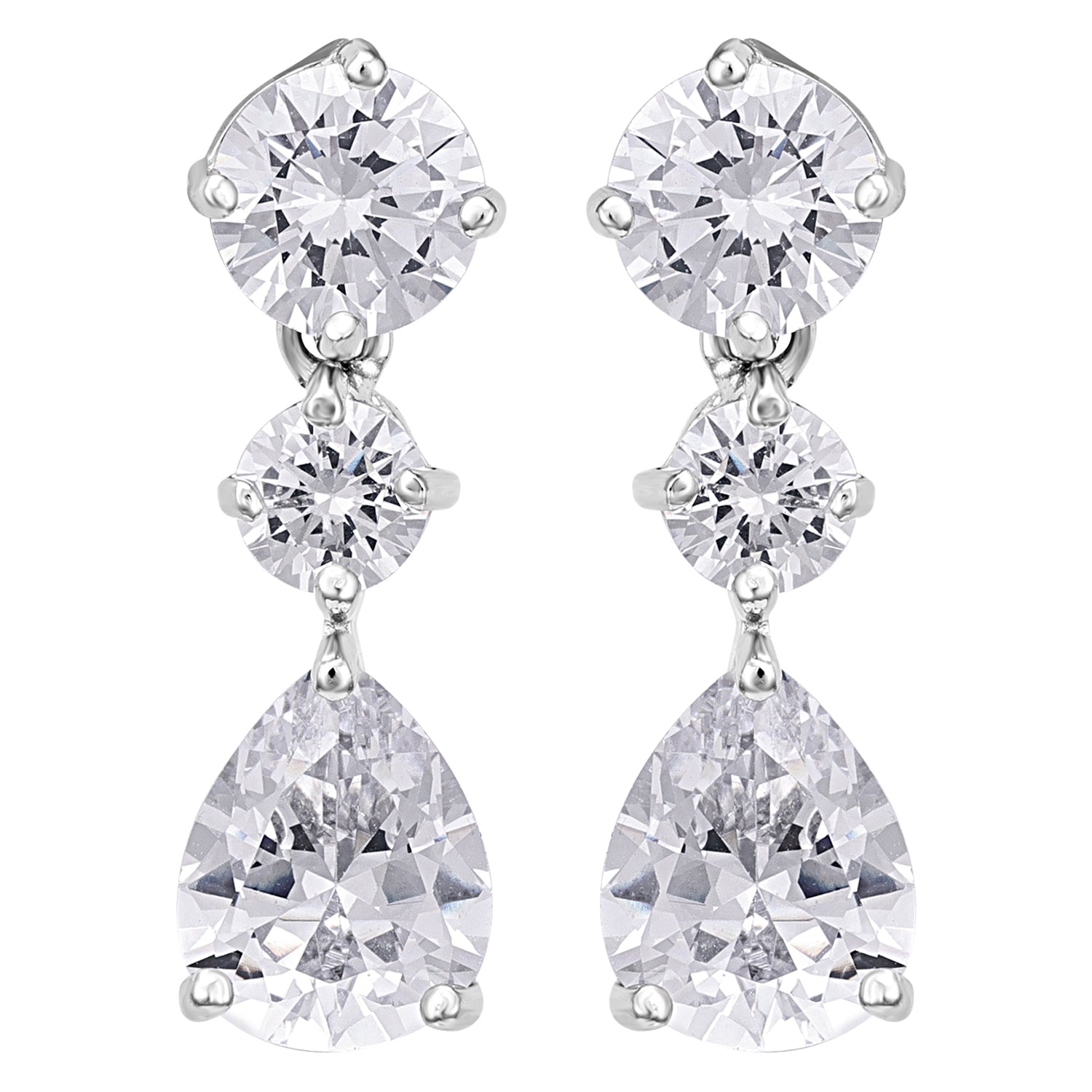Pissara by Sukkhi Glimmery 925 Sterling Silver Cubic Zirconia Earrings For Women And Girls|with Authenticity Certificate, 925 Stamp & 6 Months Warranty