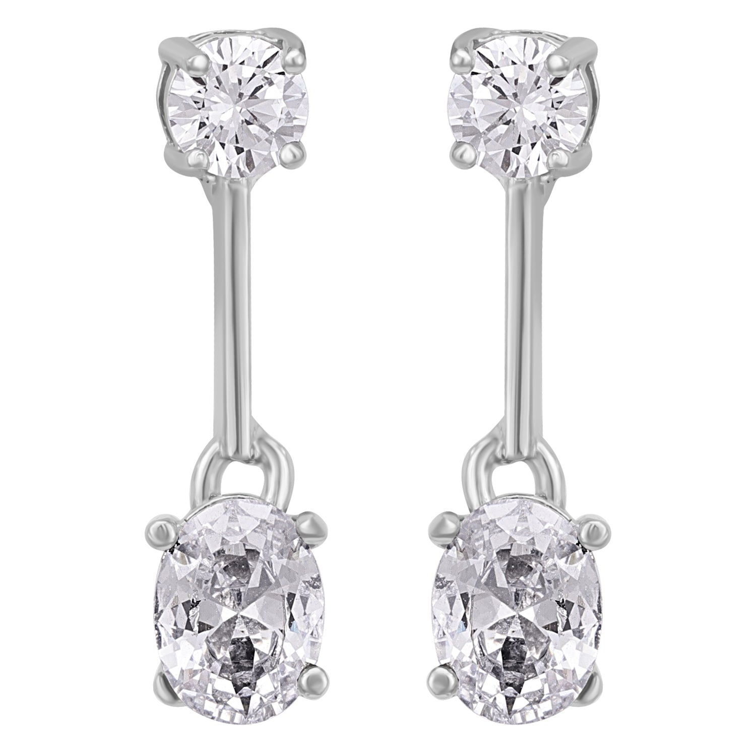 Pissara by Sukkhi Marvelous 925 Sterling Silver Cubic Zirconia Earrings For Women And Girls|with Authenticity Certificate, 925 Stamp & 6 Months Warranty