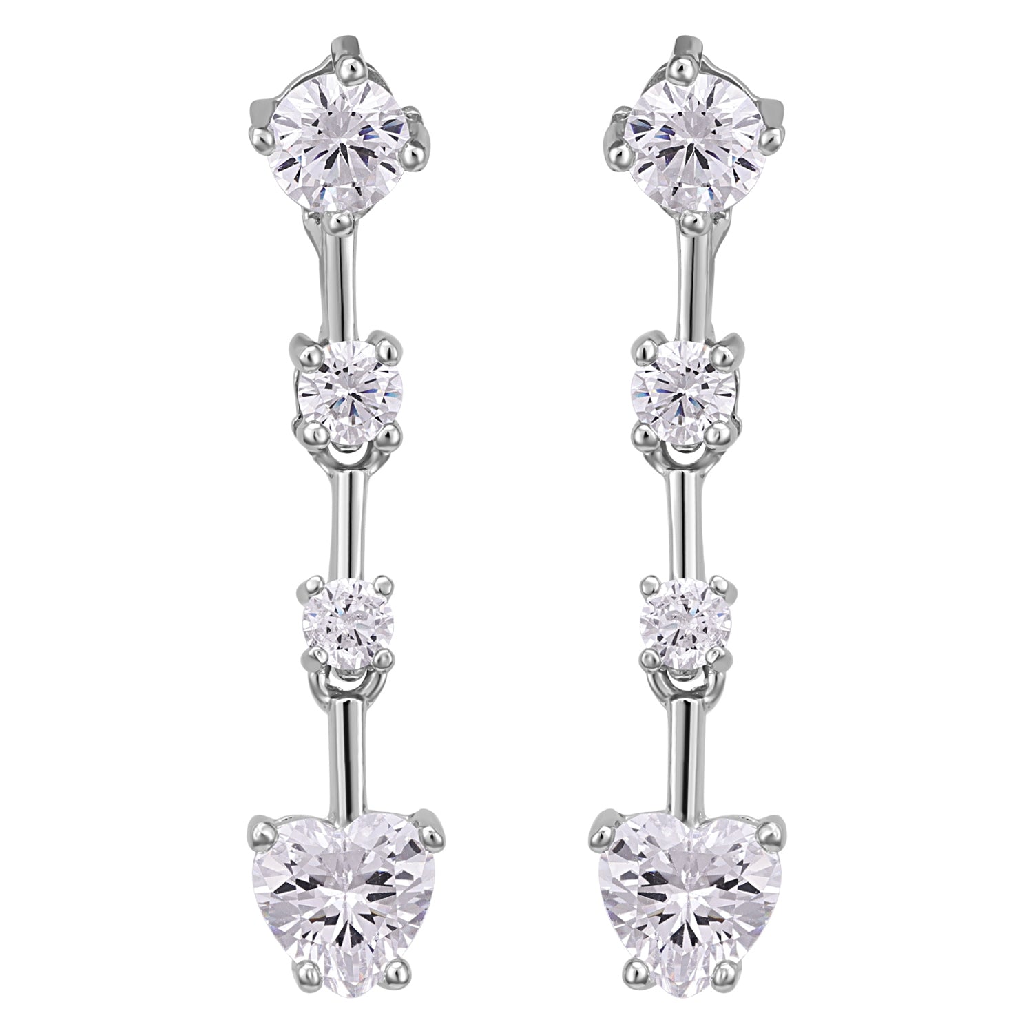 Pissara by Sukkhi Awesome 925 Sterling Silver Cubic Zirconia Earrings For Women And Girls|with Authenticity Certificate, 925 Stamp & 6 Months Warranty