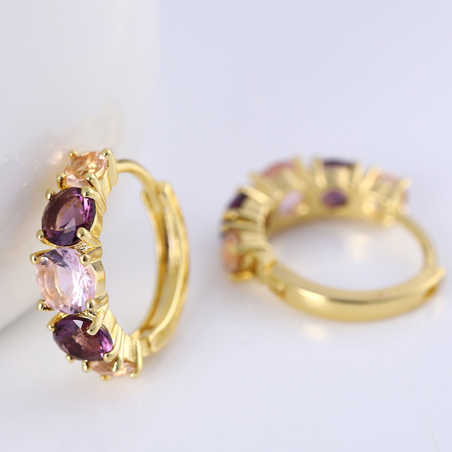 Scintillare by Sukkhi Attractive Crystals from Swarovski Hoop Gold Plated Clip-On Earring for Women and Girls