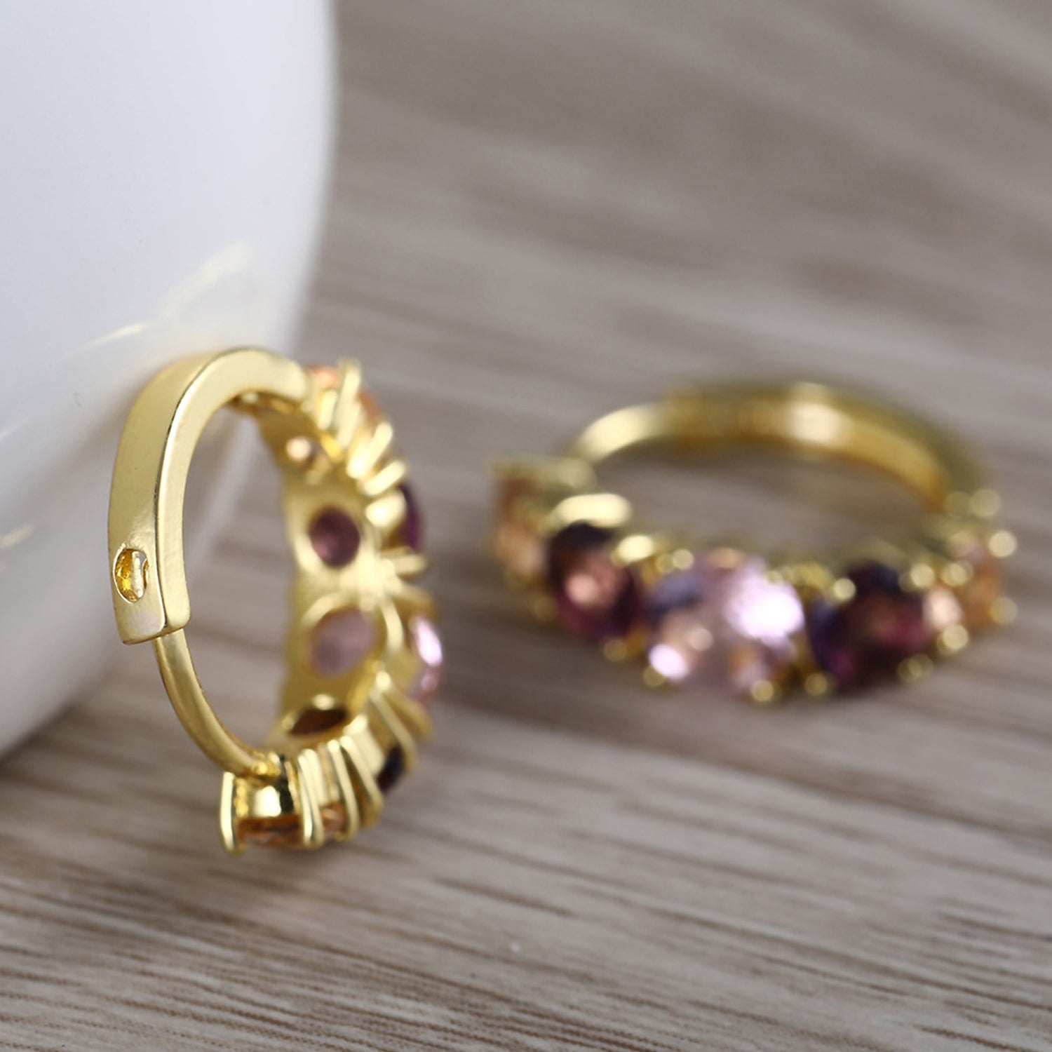 Scintillare by Sukkhi Attractive Crystals from Swarovski Hoop Gold Plated Clip-On Earring for Women and Girls