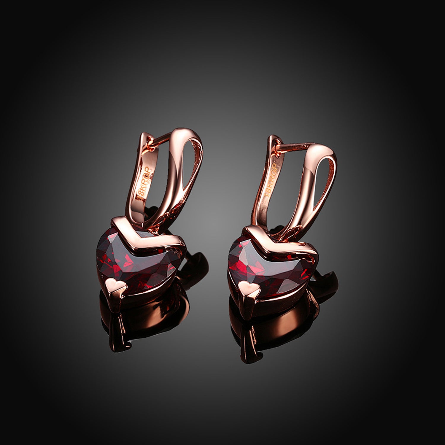 Sukkhi Exquisite Valentine Heart Crystal Gold Plated Earring for Women
