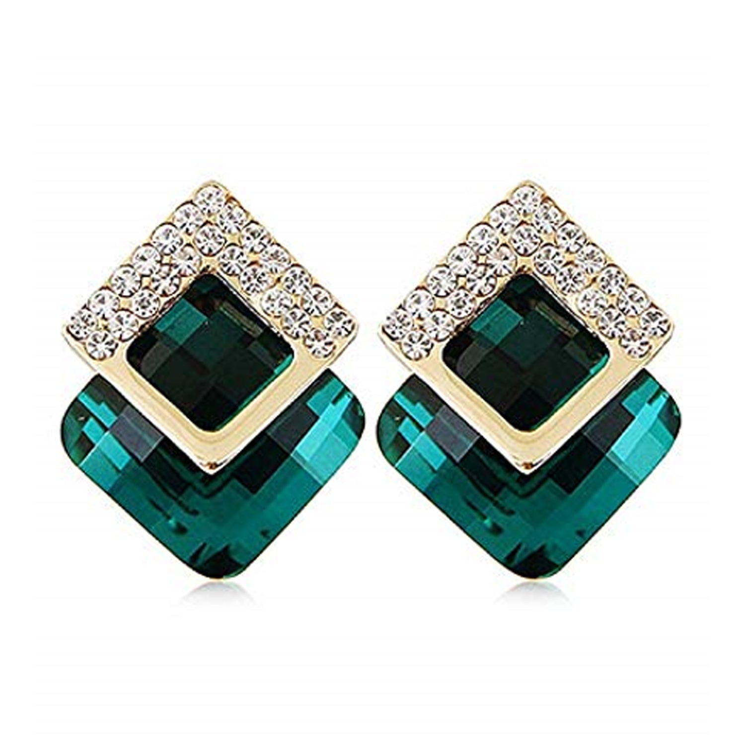 Scintillare by Sukkhi Elegant Crystals from Swarovski Gold Plated Stud Earring for Women and Girls