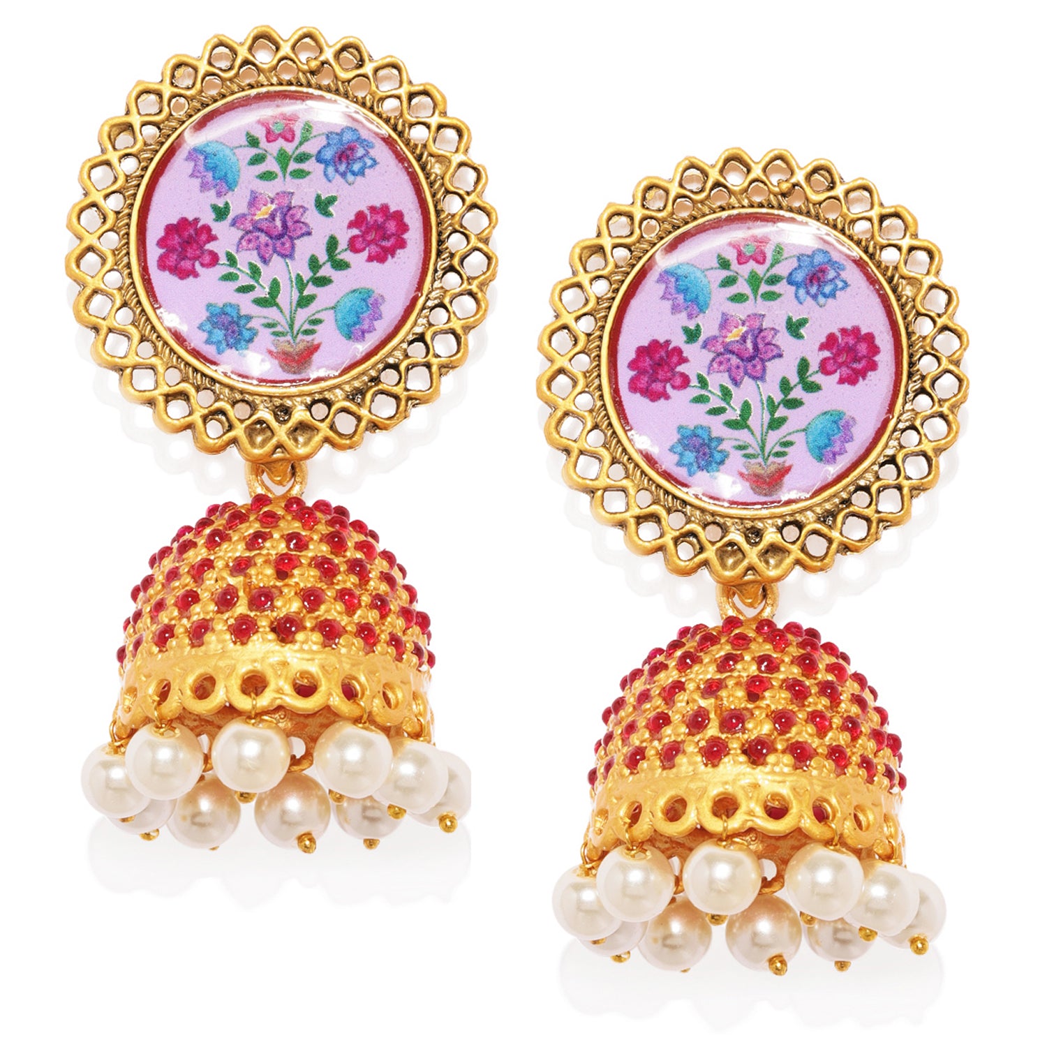 Sukkhi Classic Gold Plated Pearl Jhumki Earring for Women