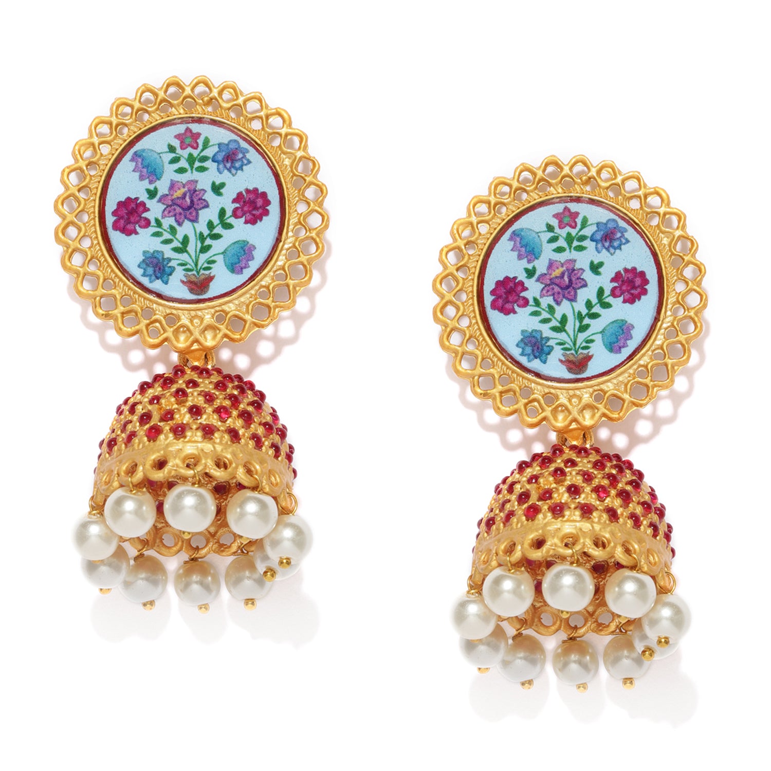 Sukkhi Dazzling Gold Plated Pearl Jhumki Earring for Women